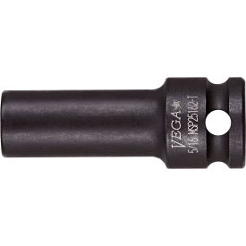Vega&#153; 3/8"" Square Drive 1/4"" 6 Point Spring Loaded Magnetic Long Length Thin Wall Impact Socket