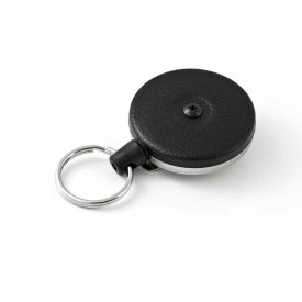 KEY-BAK #485B-HDK Retractable Key Reel with 48"" Kevlar Cord Black Front Steel Belt Clip