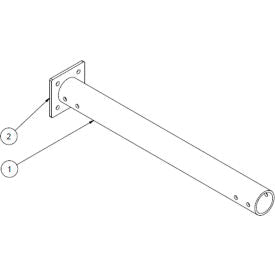 Epic Fans Apex 1' Down Rod Extension For Apex HLVS Fans Silver