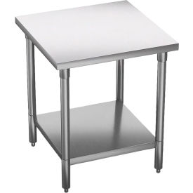 Winholt Equipment&#174; 304 Stainless Steel Table 36 x 30"" Flat Top & Cross Rails 3"" Backsplash