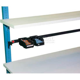 WSI Parts Cup Rail PBPCR72-B PB Series For 72"" Bench Black