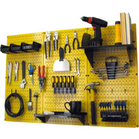 Wall Control Pegboard Standard Tool Storage Kit Yellow/Black 48"" X 32"" X 9""