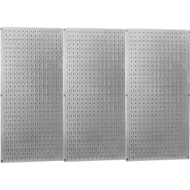 Wall Control Industrial Metal Pegboard Galvanized Metallic 48"" X 32"" X 3/4""