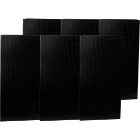 Wall Control Industrial Metal Pegboard Black 96"" X 32"" X 3/4""