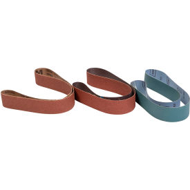 JET&#174; Aluminum Oxide & Zirconium Oxide Belt 2"" x 48"" 36/50/180 Grit Pack of 3