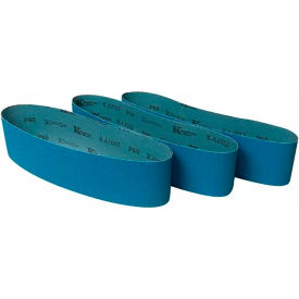 JET&#174; Zirconium Oxide Belt 4"" x 36"" 80 Grit Pack of 3