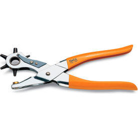 Beta Chrome Plated Revolving Punch Pliers PVC Coated Handles 1/16"" to 3/16"" Punch Dia. 8-1/4""L