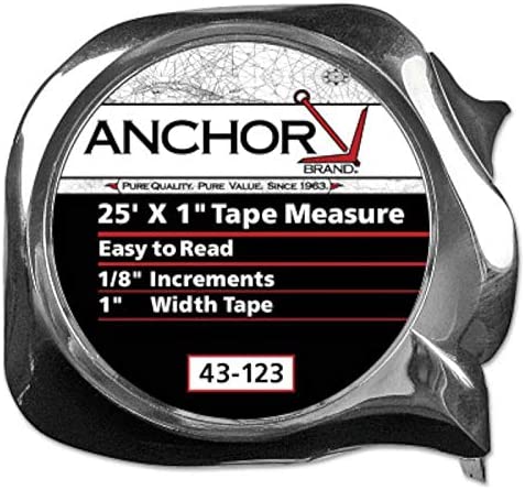 Anchor Brand 103-43-127 E-Z Read Tape Measure Neon Yellow Pack of 1