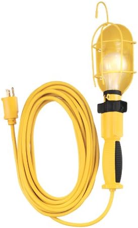 Polar Solar 56578802 Incandescent Guarded Portable Trouble Work Light with Hanging Hook, 25-Foot, Yellow – Pack of 1