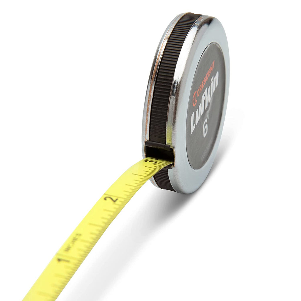Lufkin 182-W606PD Diameter Pocket Measuring Tape 1/4 in x 6 ft- A19 Blade- Yellow/Chrome Pack of 1