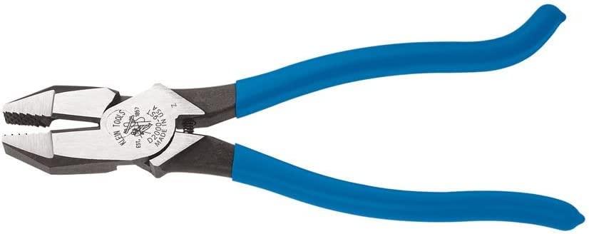 Klein Tools 409-D2000-9ST Pliers Side Cutters are Heavy-Duty 9-Inch Ironworker Pliers for Rebar Pack of 1