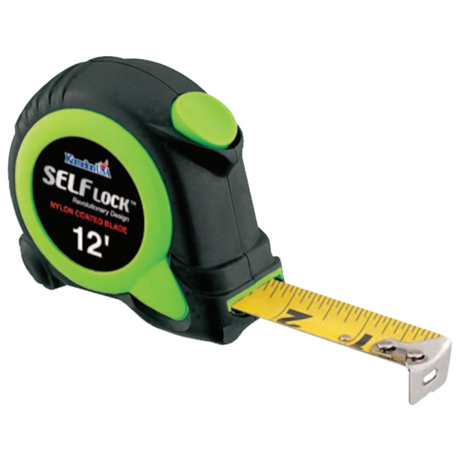 Komelon 416-SL2812 Self-Lock 5/8 in x 12 ft Tape Measuring Tape Green/Black Pack of 1
