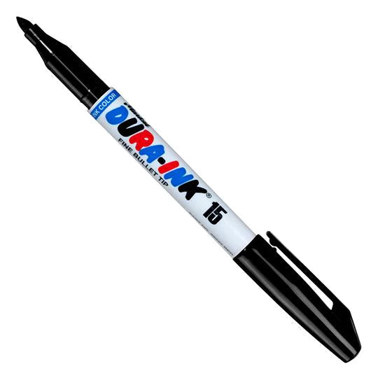 Markal 96023 Dura-Ink 15 Permanent Ink Marker with Fine Bullet Tip Black Pack of 12