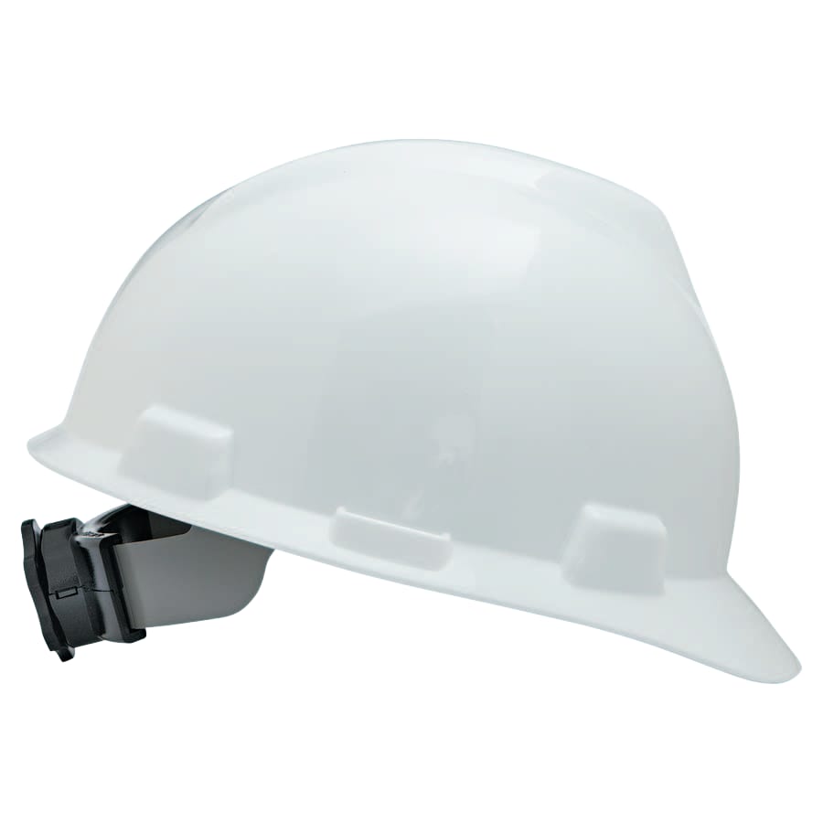 MSA 454-475358 V-Gard 500 White Cap Style Safety Hard Hat Polyethylene Shell Suspension Pack of 1