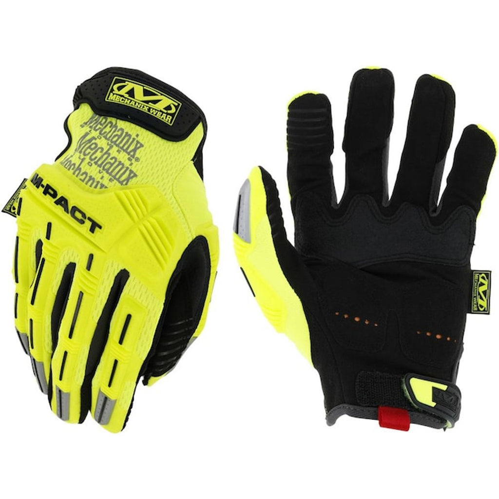 Mechanix Wear Hi-Viz M-Pact Work Gloves Touch Capable Impact Protection Absorbs Vibration X-Large Fluorescent Yellow Pack of 1