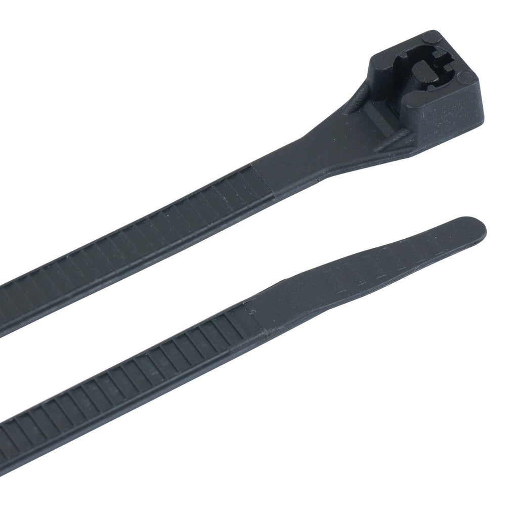 Gardner Bender Double Lock Cable Tie 6 Inch Tensile Strength Wire Cord Nylon Zip Tie 100 Pack UV Resistant Black- 46-206UVB