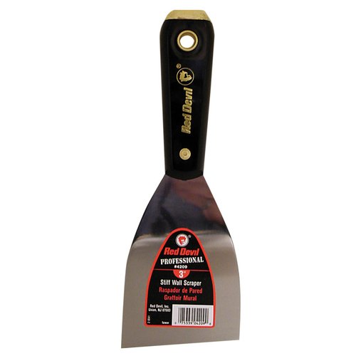 Red Devil 4213 Stiff Wall Scraper - Professional Chisel Edge Flex Spackling Knife for Precision Scraping