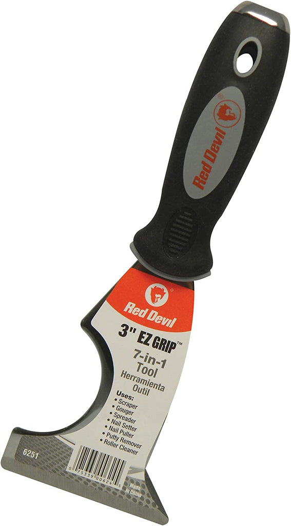 Red Devil 6251 EZ Grip Multi-Purpose Painter's Tool - Versatile, Durable, and Ergonomic Stiff Putty Knife