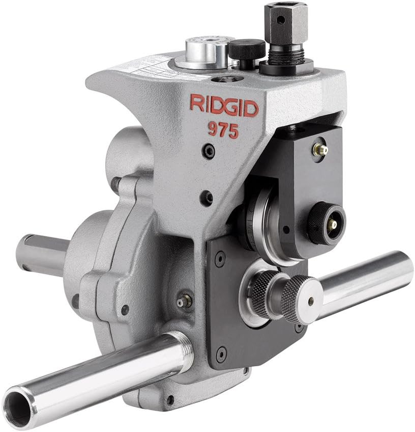 RIDGID 25638 975 Combo Roll Groover, Grooving Machine Mounts to RIDGID 300 Power Drive for Schedules 10, 40, and 80 Pipe, Chrome, Small – Pack of 1