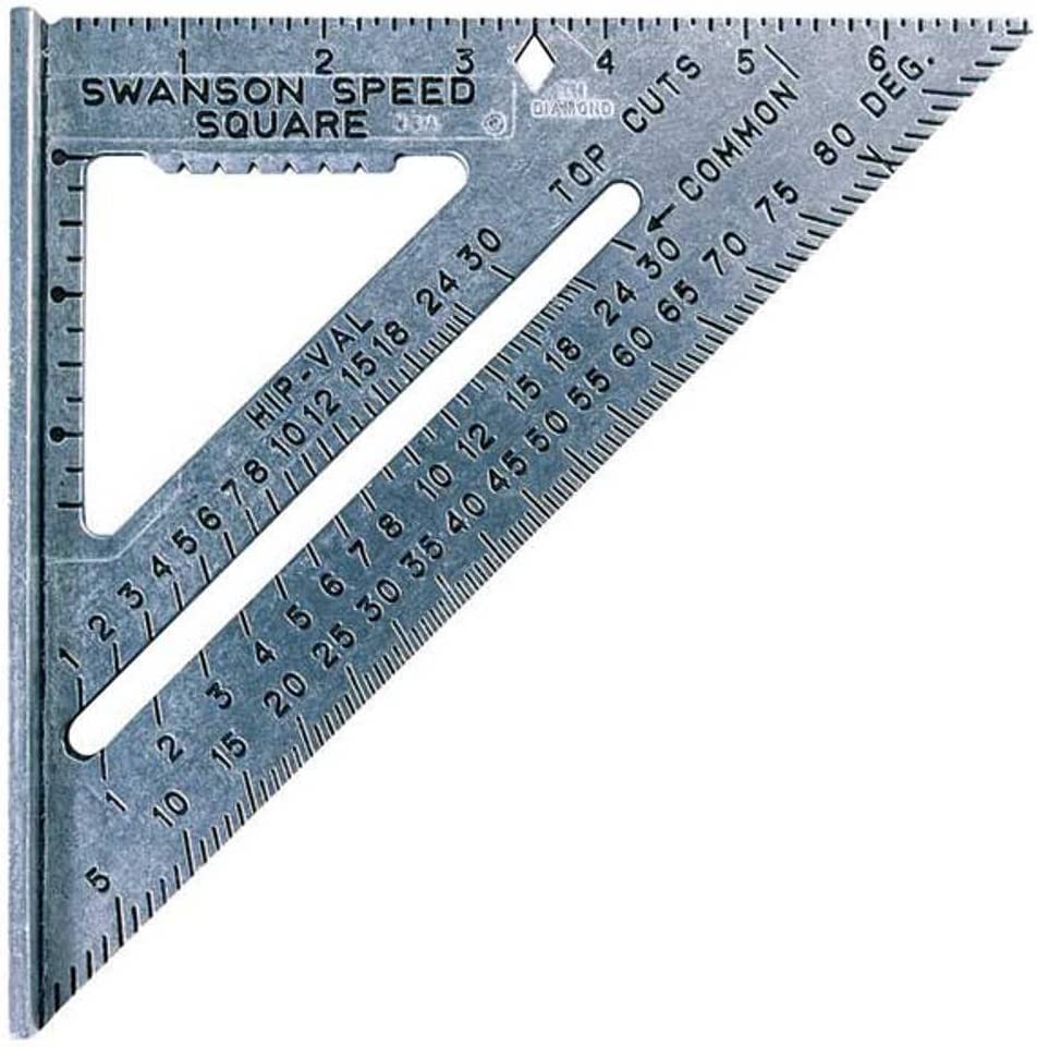 Swanson Tool 698-S0107 Square-12 Inch with Layout Bar Heavy-Gauge Aluminum Alloy Pack of 1
