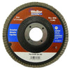 Weiler 804-31345 Wolverine Arbor Hole Abrasive Flap Disc 60 Grit Zirconia Alumina Bevel Type 29 Phenolic Backing Standard Density Pack of 1