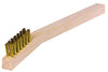 Weiler 44189 Small Hand Wire Scratch Brush Brass Fill Wood Block 3 X 7 Rows Made in the USA Pack of 1