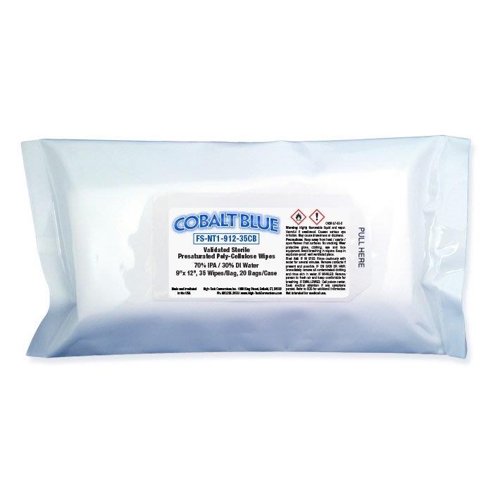 Sterile Polycellulose FS-NT1-912CB Cleanroom Wiper Double Knit Polyester Lint Free Nonwoven Wipe 20pcs/bag (12" x 12")