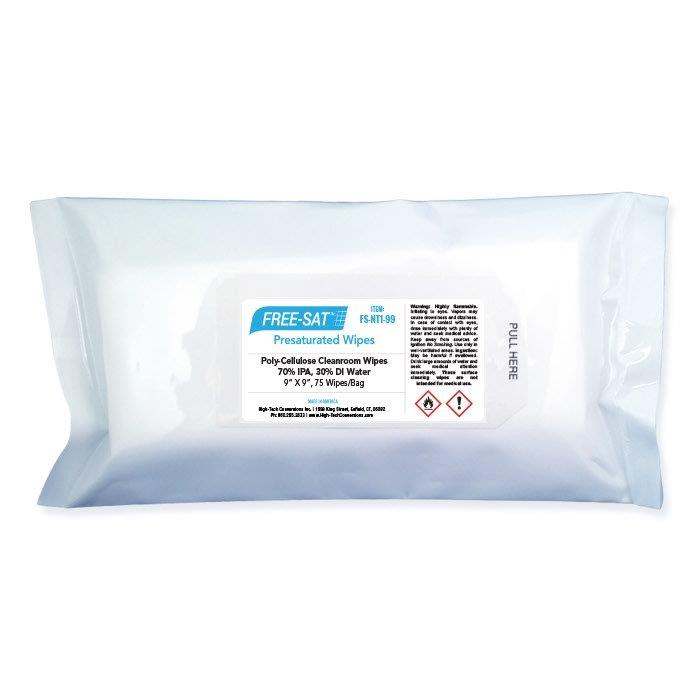 Presat Polyester FS-NT1-99 Cleanroom Wiper Double Knit Polyester Lint Free Nonwoven Wipe 75pcs/bag (9" x 9")