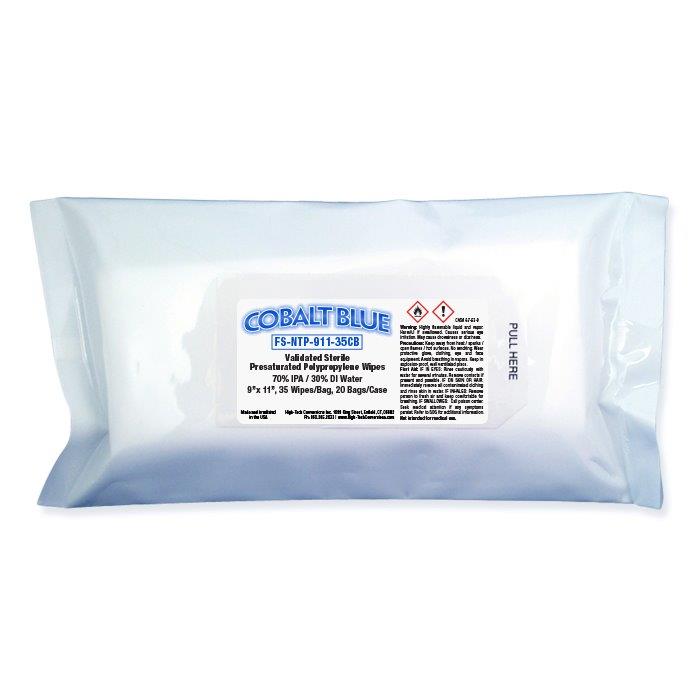 Sterile Polycellulose FS-NTP-911-35CB Cleanroom Wiper Double Knit Polyester Lint Free Nonwoven Wipe 20pcs/bag (12" x 12")