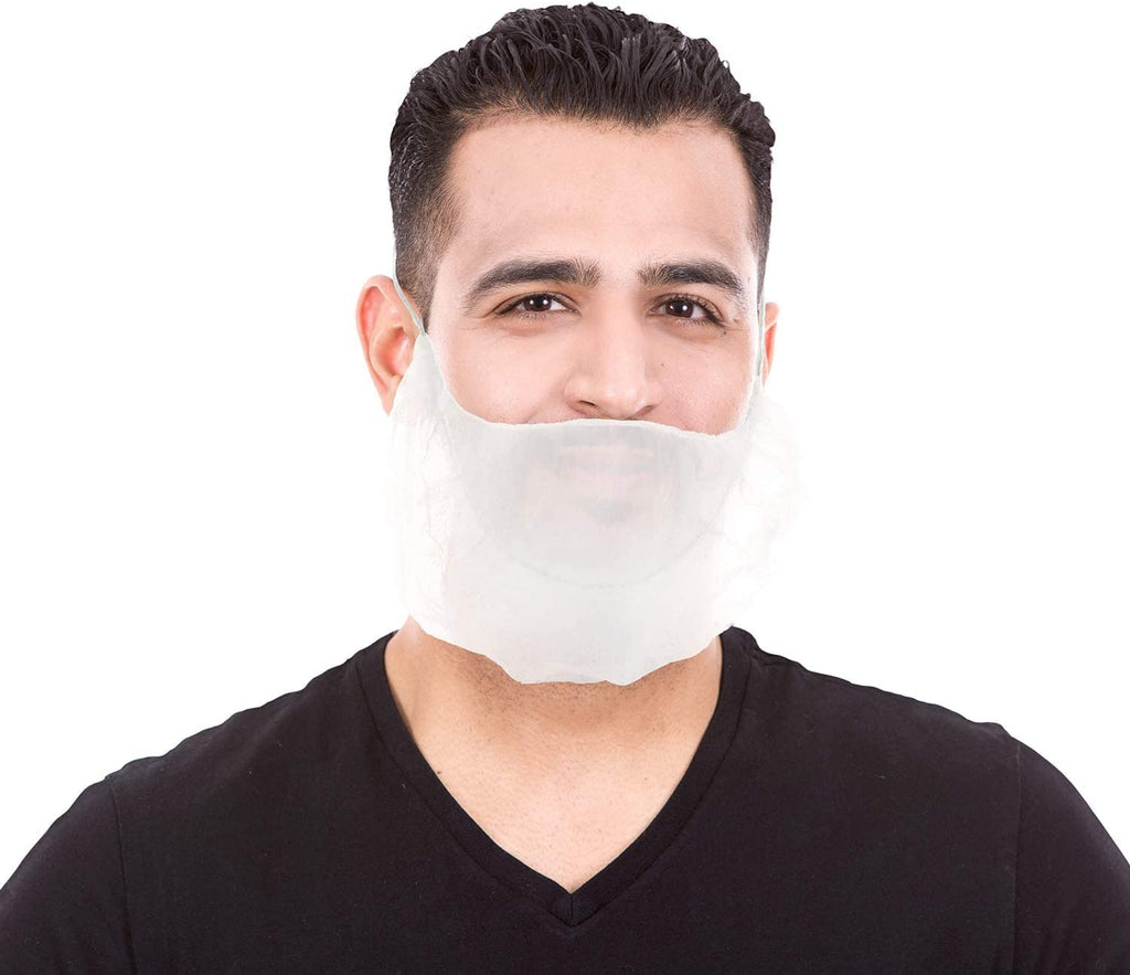 Polypropylene GAH-BRD-WH Mens Beard Cover Silky Soft Beard Conditioning White Cap Size 10X18 Pack of 100
