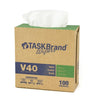 TaskBrand N-V040IDW Interfold Heavy Duty Wipers in Dispenser 9″ x 16.5 Boxes White 100 Wipes