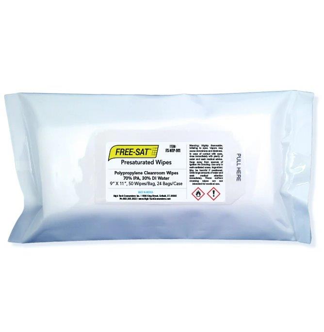 Cotton Cleanroom NC-1212 Clean Room Wiper Double Knit Polyester Lint Free Nonwoven Wipe 150pcs/bag (12" x 12")