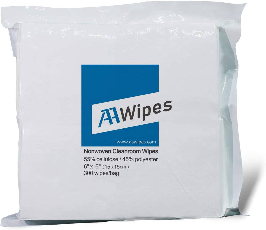 Cotton Cleanroom NC-66 Clean Room Wiper Double Knit Polyester Lint Free Nonwoven Wipe 300pcs/bag (6" x 6")