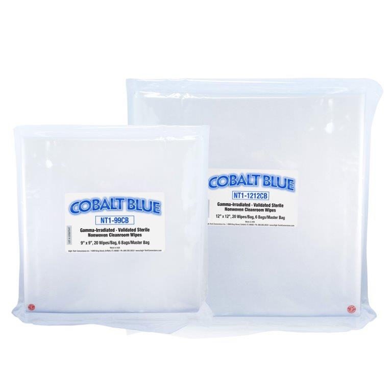 Sterile Polycellulose NT1-1212CB Cleanroom Wiper Double Knit Polyester Lint Free Nonwoven Wipe 20pcs/bag (12" x 12")