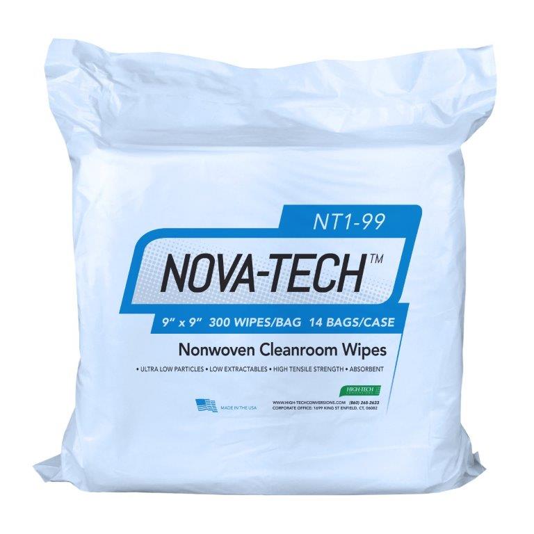 Polycellulose NT1-99 Clean Room Wiper Double Knit Polyester Lint Free Nonwoven Wipe 300pcs/bag (9" x 9")